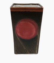 John Shedd Studio Art Pottery Tall Red Vase Artesian Home Decor Collectible - £38.88 GBP