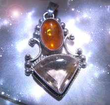 Amber quartz haunted pendant thumb200