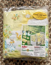 Vintage 80s Dundee Country Sunshine Animals Flannel Baby Crib Sheet New Package - £16.74 GBP