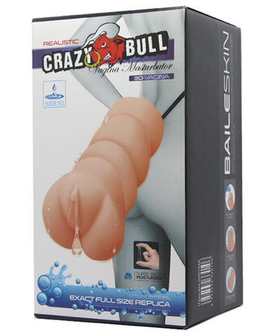 Crazy Bull No Lube Vagina Masturbator Sleeve - Ivory - $32.99