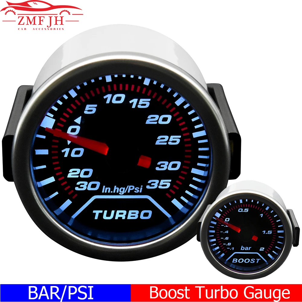 2&#39;&#39;52MM Turbo Boost Gauge 3 BAR White LED Auto Car Turbo Boost Gauge 30-35PSI - £14.11 GBP+