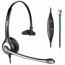 Corded Telephone Headset Mono W/Noise Canceling Mic Compatible With Shoretel Pla - £40.89 GBP
