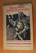 1914 German Military Work Calendar Deutscher Wehrkalender Army Picture Book Wwi - £69.61 GBP