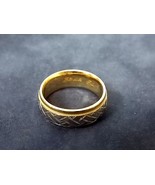 VINTAGE ESTATE 14K WHITE GOLD BAND RING W/ ETCHED WEAVE PATTERN, 7.1g  E... - $7,526.71 MXN