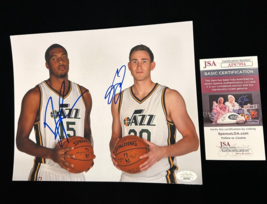 Gordon Hayward &amp; Derrick Favors Utah Jazz Signed 8x10 Photo W/ JSA COA - £23.67 GBP