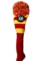 NEW RED YELLOW KNIT hybrid headcover AW Rescue UTILITY golf club Head co... - $14.47