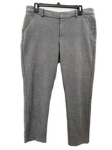 Merona Classic Stretch Womens 10 Tweed Zip Front Gray Pockets Dress Crop Pants - £13.39 GBP