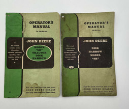 John Deere Operators Manual Disk Harrow Model SH Lot Of 2 Owners Book Vintage - £9.71 GBP