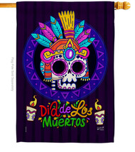 Dia De Los Muertos House Flag Day Of Dead 28 X40 Double-Sided Banner - £29.54 GBP