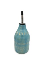 325ml/11oz Olive Oil Dispenser, Handmade Pottery Blue Decorative Bottle Cruet - £78.65 GBP