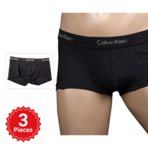 3 Pcs Calvin Klein Men&#39;s Boxer CK U4173 Black Underwear Microfiber Stretch - £28.66 GBP