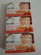 3 packs:kojic gluta arbutin papaya soap .160g each - £36.79 GBP