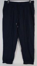 Needle&amp;Cloth Women&#39;s Linen Blend Lounge Jogger Pants Navy Blue Size L (1... - £24.10 GBP