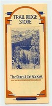 Trail Ridge Store Brochure Rocky Mountain National Park Colorado  - £14.01 GBP