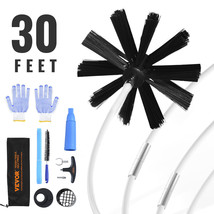 VEVOR 30 FT Dryer Vent Duct Cleaning Brush Kit w/ Rich Accessories Lint ... - $47.99