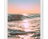 Ocean Waves At Pink Sunset Sunrise Beach Nautical Photography, 8X10 Inches. - $31.96