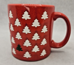 Vintage Waechtersbach West Germany White Christmas Trees with One Green Tree Mug - £23.31 GBP