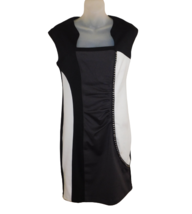 VENUS Sexy Studded Ruched Colorblock Stretch BodyCon Dress S - £15.53 GBP