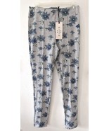 Nanette Lepore Blue Floral Gray Stripe Plaid Print Pants Stretch women&#39;s... - £35.55 GBP