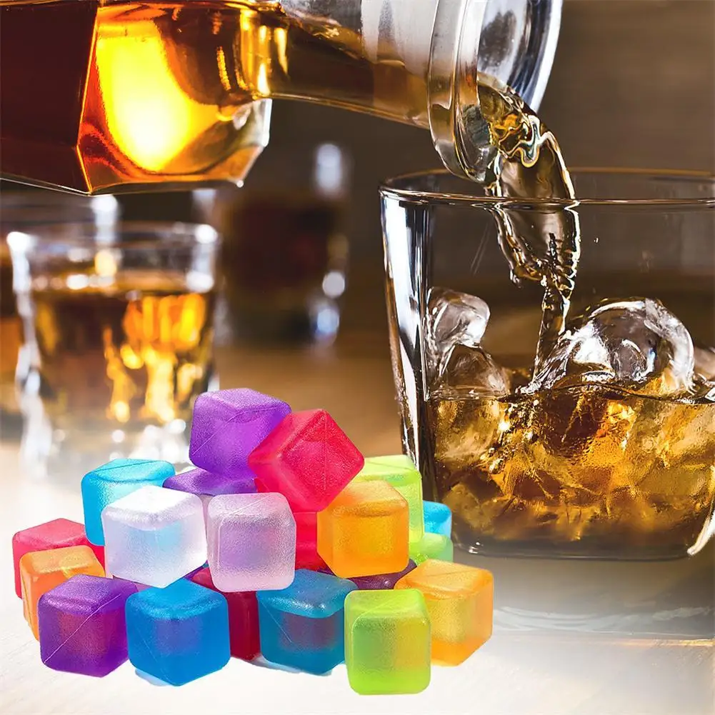 6pcs Food Grade Refreezable Ice Cubes Reusable Ice Cube Preservation Cooling - £12.46 GBP+