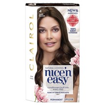 New Clairol Nice &#39;n Easy Permanent Hair Color, 4 Dark Brown, 1 Kit - £14.69 GBP