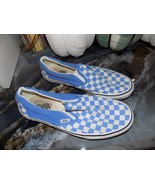 VANS Classic Slip On Checkerboard Blue/White Skateboarding Shoes Size 10... - $29.00