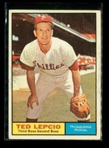 Vintage 1961 TOPPS Baseball Trading Card #234 TED LEPCIO Philadelphia Phillies - £6.74 GBP