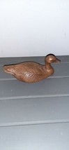 Wood Grain Resin 7” Duck Decoy Figurine Vintage Beautiful Detail  - £10.44 GBP
