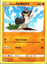 Pokémon TCG Galarian Farfetch&#39;d Rebel Clash 094/192 Regular Common - £1.40 GBP