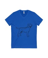 Labrador V-Neck Tops, Unisex Jersey Short Sleeve V-Neck Tee - $418.86 MXN+