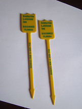 2 Sheraton Lakeside Inn / Herbies Rub-A-Dub-Pub Kissimmee Fl Swizzle Sticks - £9.72 GBP