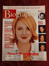 BIOGRAPHY Magazine September 2001 Drew Barrymore Condoleezza Rice Heather Graham - £7.75 GBP