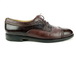 Johnston &amp; Murphy Pantera Size 8.5 M Brown Cap Toe Leather Dress Shoes Men&#39;s - £19.47 GBP