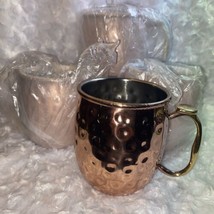 4 Moscow Mule Mugs Thumb Rest Pure Copper Plating Stainless Steel Lining set - £16.43 GBP