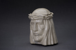 Handmade Cremation Urn for Ashes &quot;The Christ&quot; - Large | Craquelure | Ceramic - $450.00+