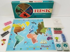 BG) RISK 1968 Parker Brothers Continental Board Game Vintage #44 - $17.81