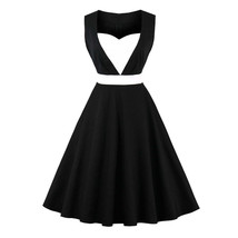 Vintage Style Contrast Color Swing Dress - £31.81 GBP