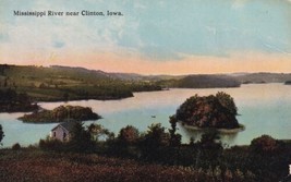 Mississippi River Clinton Iowa IA Postcard C34 - £2.29 GBP