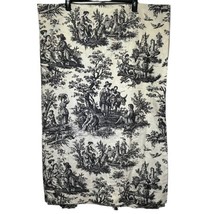 2 Custom Waverly Charmed Life Curtain Panels 82 X 51 Toile Black Ivory STAINED - $59.39