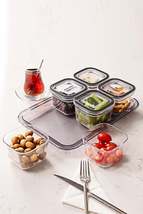 Azza Mini 13 Piece 6 Compartment Storage Snack Breakfast Set with Vacuum Lid Bla - £22.93 GBP