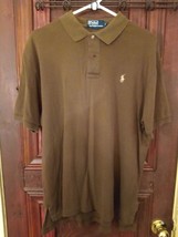 Men&#39;s Polo by Ralph Lauren Blue Label Dark Brown Short Sleeve Shirt Size: Large - £15.03 GBP
