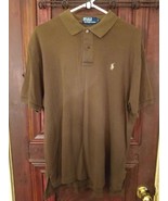 Men&#39;s Polo by Ralph Lauren Blue Label Dark Brown Short Sleeve Shirt Size... - £14.86 GBP