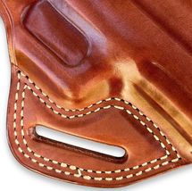 Fits IWI MASADA 9mm Square Trigger Guard 4.1”BBL Leather Belt Holster Thumb 1527 image 4