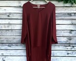 NWT CHICO&#39;S Women Blouse High Low SIZE 1 Cranberry Spice Long sleeve tunic - $48.50