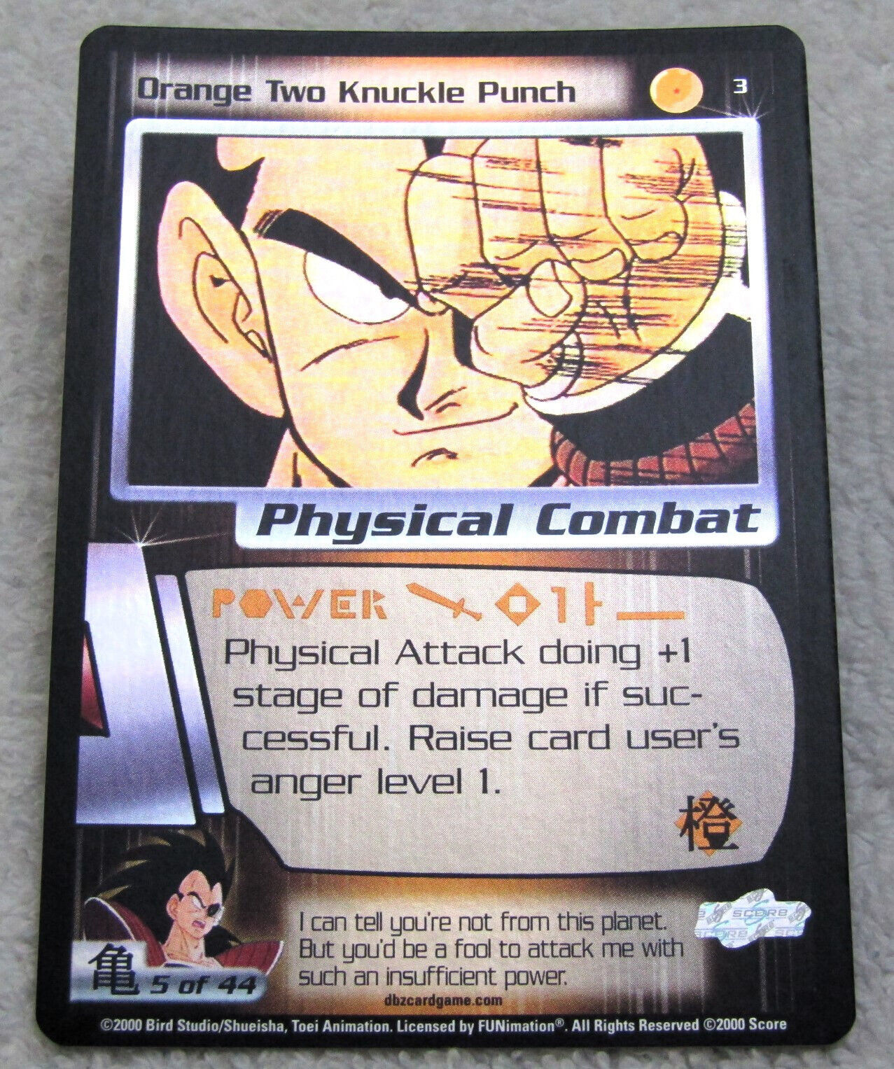 Primary image for 2000 Score Unlimited Dragon Ball Z DBZ CCG TCG Orange Two Knuckle Punch #3 Foil