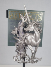 Vintage 1986 JJ Jonette Artifacts Unicorn Fanstasy Silver Tone Purple Br... - £35.50 GBP
