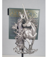 Vintage 1986 JJ Jonette Artifacts Unicorn Fanstasy Silver Tone Purple Br... - £35.34 GBP