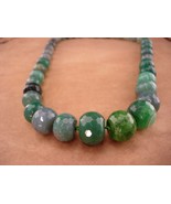 Large statement signed Agate necklace - graduated BIG faceted beads - Mu... - £258.98 GBP