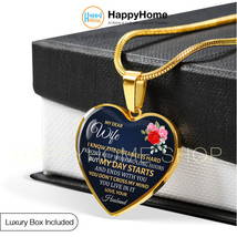 Heart Necklace Anniversary Gift For Wife You Live in My Mind Birthday Gift-N510 - £28.99 GBP+