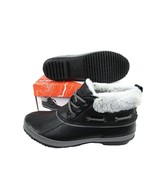 JSport Mary  Size 10 Black Rain Duck Boot Women&#39;s Waterproof Faux Fur An... - £27.33 GBP